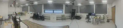 Panoramic view of the motion lab